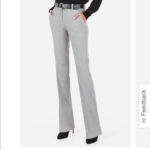 Express Gray Columnist Barely Boot Trouser, size 2 short